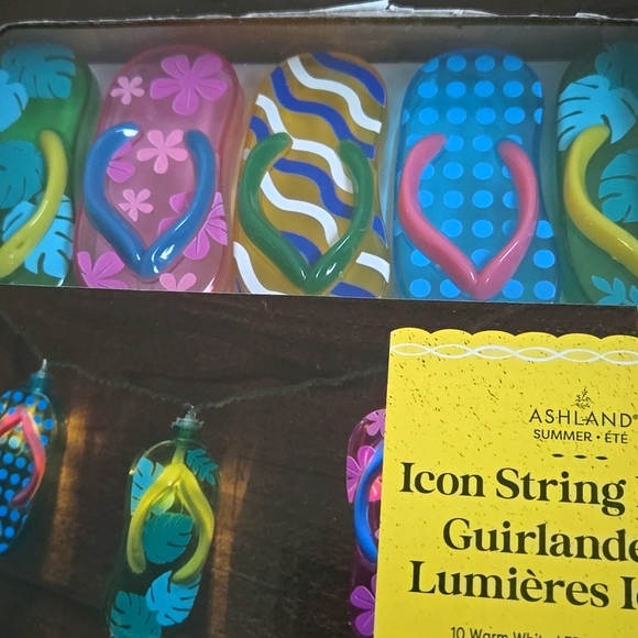 Flip Flop Icon String Lights Ashland Summer Indoor Outdoor LED Lights New In Box - Picture 4 of 11